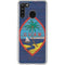 Guam Flag Dark Wood Galaxy A21 Clear Case